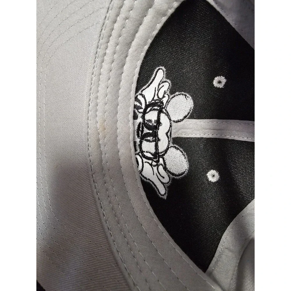 Disney Parks Mickey Mouse Embroidered Glasses Ball Gray Cap Snapback Adult - Picture 3 of 4